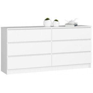 2980f5d5a59d4ce64a90dc927e68dd362787d1c3 Komoda do sypialni, STILO, 6 szuflad, 160x40x77 cm, biel, mat