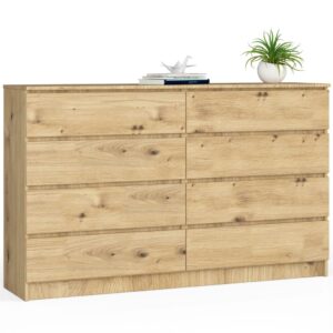 2dae8b3c1828d52f9063aeb395ebbed9f94bf2d3 Komoda do sypialni, 8 szuflad, STILO, 160x40x99 cm, dąb artisan, mat