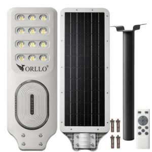 30b9357efd9a5f3c1c7f90514371901fa762c084 Lampa Solarna Uliczna LED ORLLO 400W Panel Solarny 28W Czujnik Ruchu Pilot 2713LM 6500K