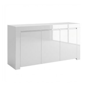 Komoda z drzwiami biała wysoki połysk 162 cm Amaretto