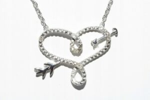 Srebrny naszyjnik diamenty 0.05ct