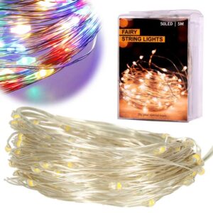 7cff09c775153149700b373bbb18266ae1b680ee Lampki LED druciki dekoracyjne świąteczne choinkowe 5m 50LED multikolor