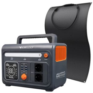 812efc581d1df374f16bed8b84208028ff489fe6 Przenośna Stacja Zasilania z Panelem Solarnym Elastycznym 100W ORLLO 1200W/1500W