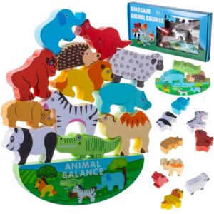 8f6e0d4edc526ed44413f2cc423e790732962054 Gra zręcznościowa montessori układanka balansująca klocki zwierzątka drewniane