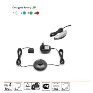Oświetlenie 1 LED białe High Glossy Furniture