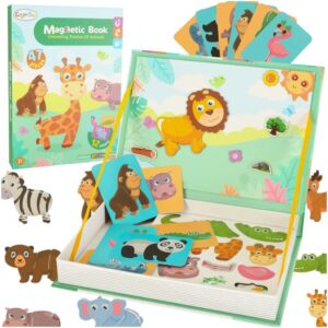 999d50d771abe720b178d668f3dd89975bf8b7ec Książeczka magnetyczna układanka puzzle na magnes zwierzęta safari 47el.
