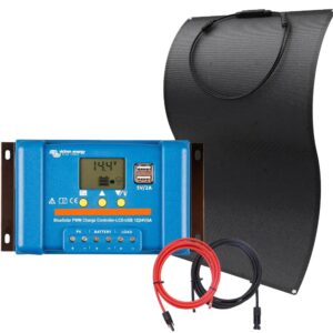 b9841029f0f69c2204e869bc05075ee2af2c4a7b Zestaw Fotowoltaiczny na Działkę Regulator Ładowania Victron Panel Słoneczny Elastyczny ORLLO 100W