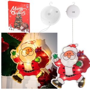 bc062fe95b3ec7fdb16d1748e4ef101055b17b86 Lampki LED wisząca ozdoba dekoracja okna świąteczna przyssawka Mikołaj z prezentami