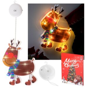 f195b7cb853fc1d0052420bb50368359a9af28aa Lampki LED wisząca ozdoba dekoracja okna świąteczna przyssawka renifer